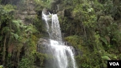 Cascada La Chorrera en Choachí, Cundinamarca, Colombia. Foto: Javier Hernández, VOA. 