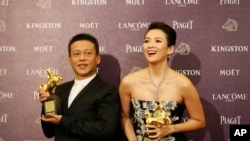 在台湾举行的电影金马奖颁奖仪式上，章子怡凭借在《一代宗师》中的表演获“最佳女主角奖”