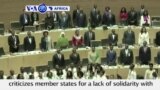 VOA60 Africa - AU head Moussa Faki Mahamat criticizes member states for a lack of solidarity