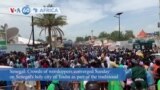 VOA60 Africa- Crowds of worshippers converged Sunday on Senegal's holy city of Touba as part of the traditional annual celebration