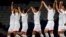 FILE - North Korea's players celebrate after winning their women's Group G football match against Colombia at the London 2012 Olympic Games in Glasgow, Scotland Jul. 25, 2012.