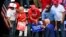 Former President and Republican presidential candidate Donald Trump greets supporters after speaking at a campaign rally at Johnny Mercer Theatre Civic Center in Savannah, Georgia, on Sept. 24, 2024. 