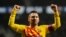 Lionel Messi célèbre son but contre l'Atletico Madrid au Wanda Metropolitano, Espagne, le 1er décembre. 