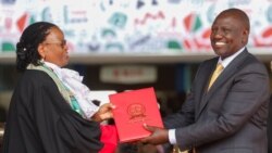 Kenya's incoming President William Ruto takes the oath of office in Nairobi