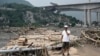 Flash Flood in Northern China Collapses Highway Bridge