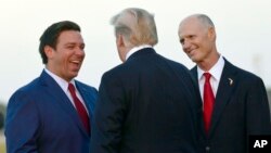 Los candidatos de Donald Trump, Ron DeSantis y Rick Scott ganaron la carrera en las elecciones de medio término de 2018.