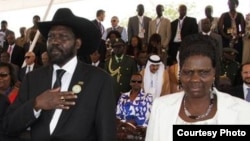 South Sudan President Salva Kiir and first lady Mary Ayen Mayardit. (L. Lomayat/South Sudan president's office)