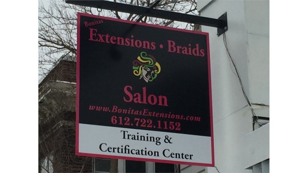 Kemi Lawani's hair salon, Bonitas Extensions and Braids, in Minneapolis, Minnesota.