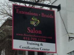Kemi Lawani's hair salon, Bonitas Extensions and Braids, in Minneapolis, Minnesota.