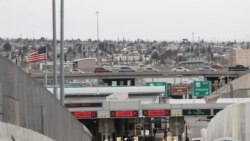 Digital signs signal closed at an international bridge checkpoint at the U.S-Mexico border that joins Ciudad Juarez and El Paso, Saturday, March 21, 2020. Mexico and the U.S. are restricting travel over their busy shared border as they try to…