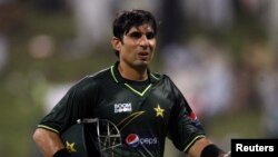 پاکستان کرکٹ ٹیم کے کپتان مصباح الحق ( فائل فوٹو )