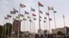 Delegates arrive for the closing ceremony of African Union summit at the Palais des Congres in Niamey, July 8, 2019. 