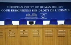 FILE - This photo shows the inside of the European Court of Human Rights (ECHR) in Strasbourg, eastern France, Feb. 7, 2019.