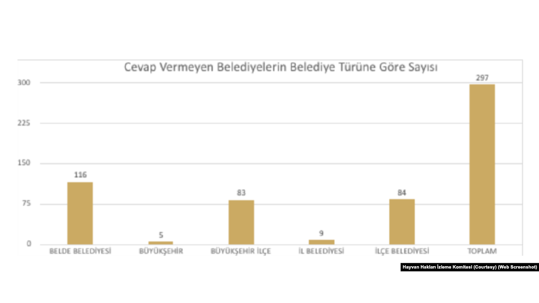 2025 Türkiye Geneli Belediye Hayvan Barınakları Raporu’na göre; 297 belediye sokak hayvanlarıyla ilgili soruları yanıtsız bıraktı.