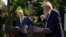 Президенты Трамп и Обрадор в Белом доме, перед подписанием своместной декларации, 8 июля 2020 г. (фото AP/Evan Vucci)