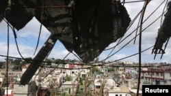 A view shows the aftermath of a tornado that ripped through a neighborhood in Havana, Cuba Jan. 28, 2019.