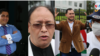 Cuatro de los candidatos presidenciales de partidos políticos en Nicaragua señalados de ser afines al presidente Daniel Ortega para legitimar el proceso electoral de noviembre de 2021. Fotos Houston Castillo, VOA.