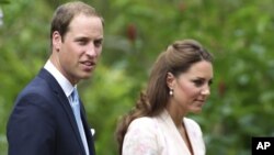 Британский принц Уильям и его жена Кэтрин 