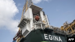 Une plateforme de pétrole Egina à Lagos, Nigeria, le 23 février 2018.