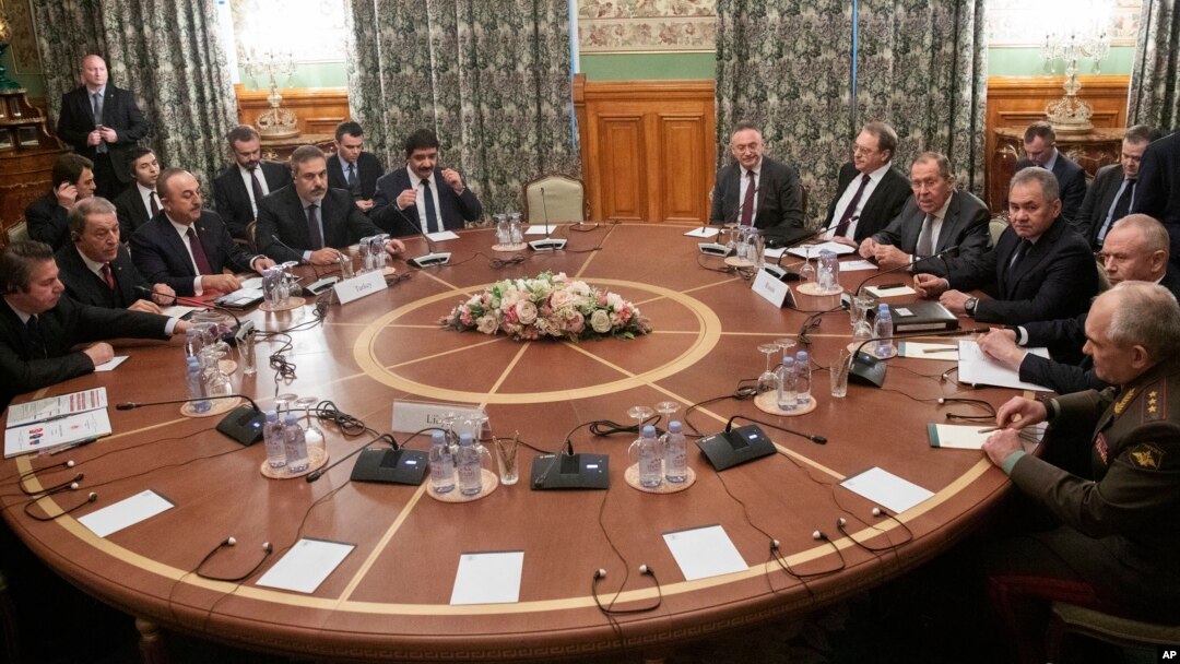 Pregovori o Libiji u Moskvi, ponedeljak 13. januar 2020. (Foto: AP/Pavel Golovkin)