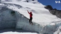 Italian Slackliner Crosses Frozen Lake, Soars Over La Paz