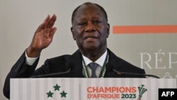 Le président Alassane Ouattara après la victoire ivoirienne lors de la Coupe d'Afrique des nations organisée en 2024 dans le pays.