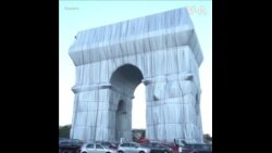 包裹巴黎凯旋门的艺术展览结束