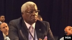 FILE - Ignatius Chombo has been named the new finance minister in Zimbabwe.