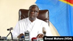 Le docteur Denis Mukwege, le 5 octobre 2018 à Bukavu en RDC. (Photo Ernest Muhero VOA)