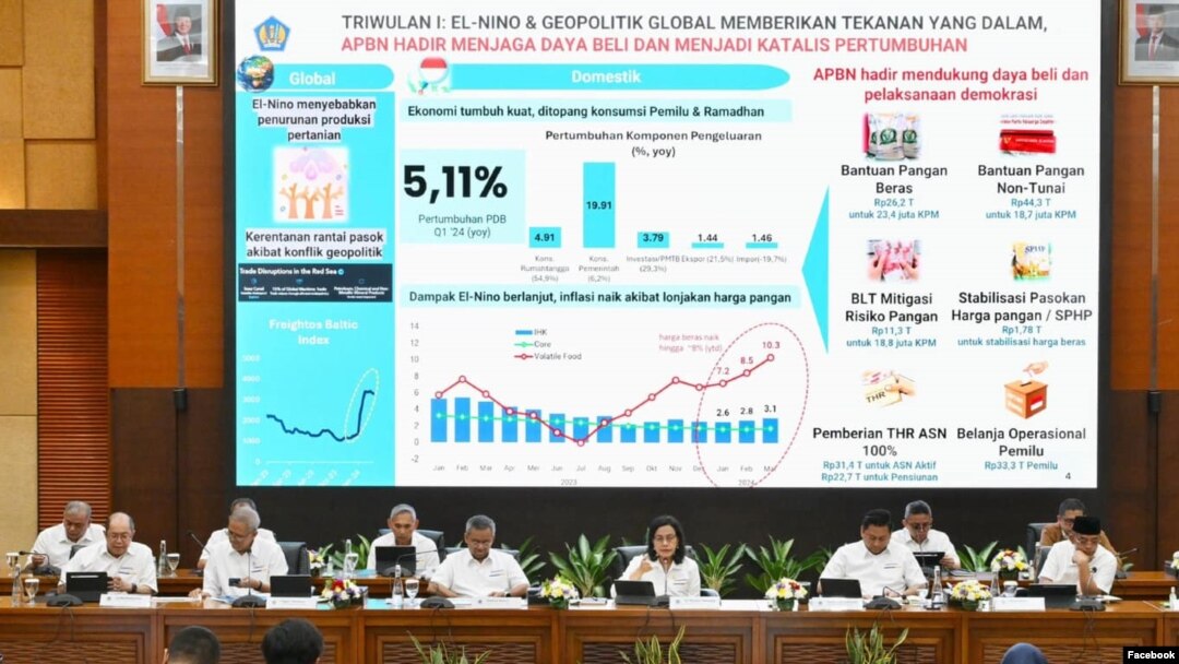 Konferensi pers Menkeu RI, 6 Januari 2025: Tahun 2024 merupakan tahun yang berat. (Facebook/smindrawati)