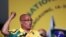 President Jacob Zuma sings before addressing delegates during the opening of their elective conference of the ruling African National Congress (ANC) at the University of the Free State in Bloemfontein, South Africa, December 16, 2012. 