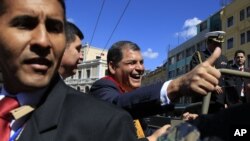 El presidente ecuatoriano, Rafael Correa, es el favorito para ganar las elecciones.