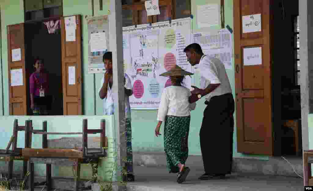 Voting began in Myanmar Saturday in by-elections