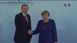 Erdoğan-Merkel Hamburg'da Görüştü