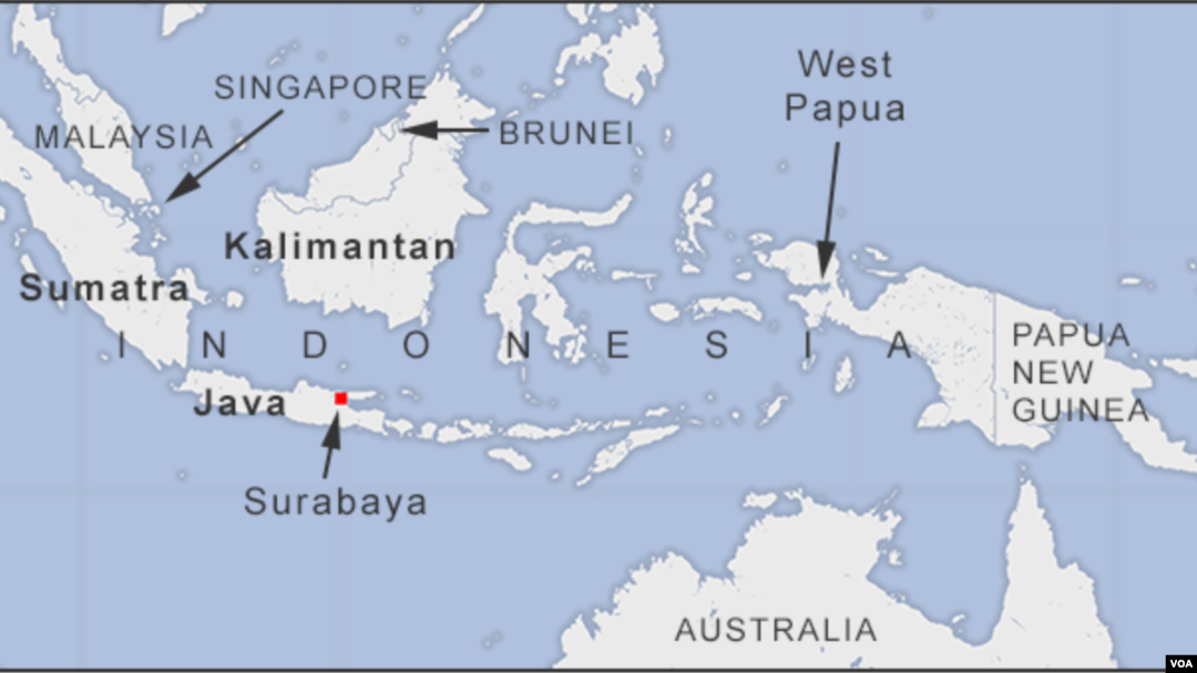 Locator Map of Papua New Guinea. 