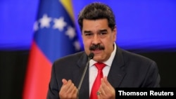 El presidente de Venezuela, Nicolás Maduro, en conferencia de prensa en Caracas, el 27 de marzo de 2021.