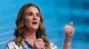 FILE - Melinda French Gates speaks at the forum Empowering Women as Entrepreneurs and Leaders during the World Bank/IMF Spring Meetings at the International Monetary Fund (IMF) headquarters in Washington, on April 13, 2023.