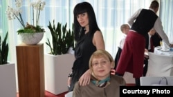 FILE - Human rights activist Leyla Yunus, seated, is shown in this undated photo with her daughter, Dinara Yunus.