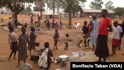 FILE - South Sudan refugees at Kiryandongo settlement camp in Uganda. 