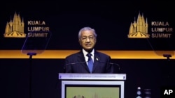 馬來西亞總理馬哈蒂爾12月19日在吉隆波。