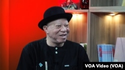 FILE — Salif Keita at VOA during an interview with VOA Afrique, November 6 2019.