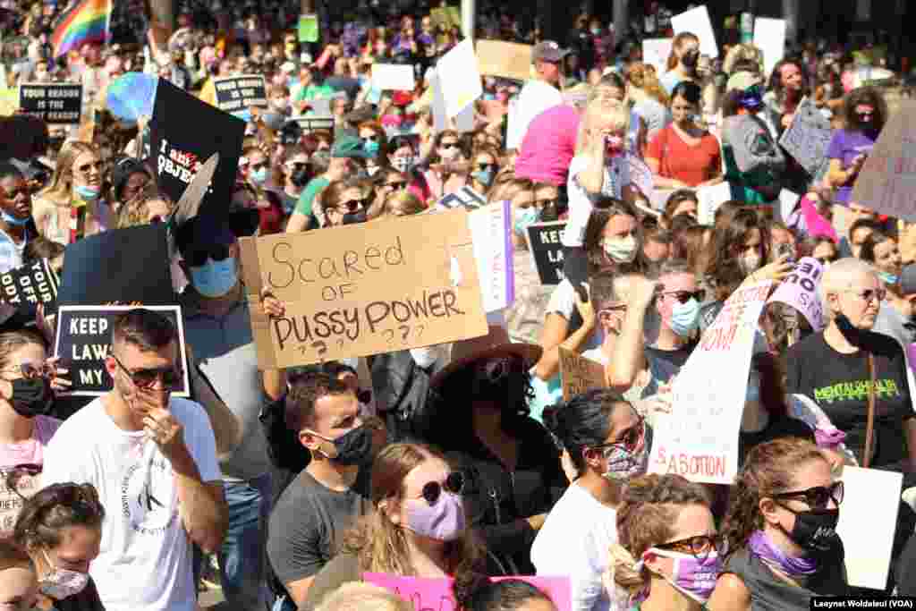 Marcha das Mulheres em Washington DC em resposta &#224; lei anti-aborto no estado do Texas. 2 Outubro 2021