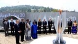 Kigali: Perezida Paul Kagame n'umunyamabanga mukuru wa ONU ban Ki-moon taliki ya 7 y'ukwezi kwa kane 2014. 
