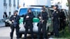 Police officers patrol after police fired shots at a suspicious person near the Israeli Consulate and a museum on the city's Nazi-era history in Munich, Germany, Sept. 5, 2024.