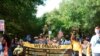 Protesters march for voting rights at the Texas Capitol in Austin, Texas, July 31, 2021.