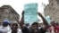 Teachers demonstrate outside Kenya's Parliament Buildings in the capital Nairobi, September 7, 2011. 