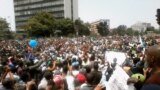 Ethiopians participating in anti-government demonstration in capital city Addis Ababa, June 2, 2013. (Marthe van der Wolfe/VOA)