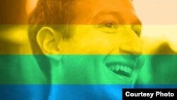 Foto profil Mark Zuckerberg yang menggunakan fitur pelangi untuk merayakan persamaan hak LGBT (foto: Facebook)