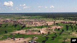 A 2009 aerial shot of Abyei town, south Sudan (File)