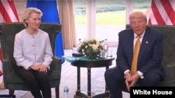 President Trump meets with Ursula von der Leyen, President of the European Commission, July 27, 2025.